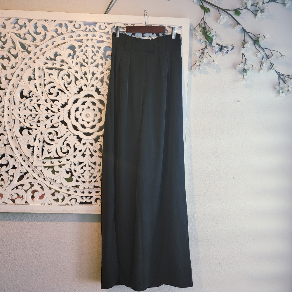 SELFIE LESLIE WIDE LEG PANTS SIDE POCKETS, FRONT ZIP NWT SZ XS - Picture 6 of 14